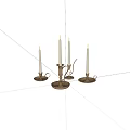 Elegant Candle Holders With White Candles For Home Decoration