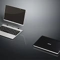 Modern 2 in 1 Silver Laptop With Detachable Screen And Closed Black Acer Device