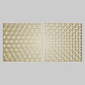 Intricate Golden Square Carved Patterns With Geometric And Circular Designs 3d model