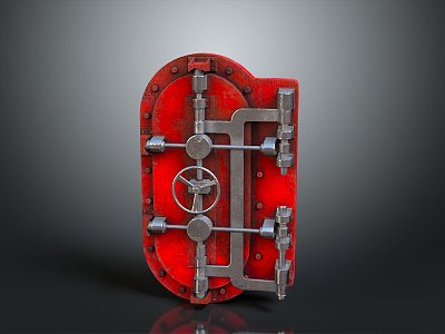 Security door password door metal sealed door metal door explosion-proof door password lock biometric door 3d model