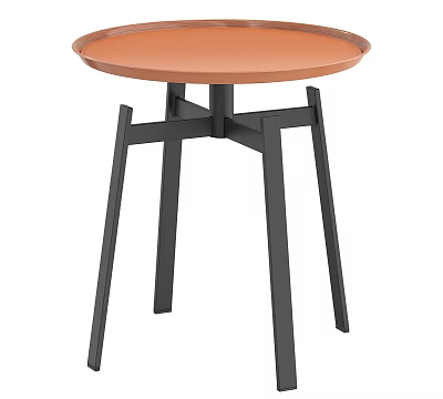 Modern Copper Top Side Table with Black Metal Legs for Living Room Decor 3d model Modern Copper Top Side Table with Black Metal Legs for Living Room Decor 3d model