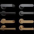 Various Modern Door Handles With Different Colors And Sleek Metallic Designs