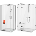 Shower Sauna Modern Bathroom Design With Transparent Glass Enclosures And Chrome Shower Systems