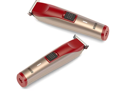 SUPVOX Red And Gold Hair Clippers With Modern Design For Home Grooming Use 3d model