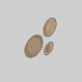 Woven Circular Wall Decor Set of Three with Geometric Trim and Natural Rattan Texture