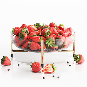 Modern Strawberry Fruit Pot 3d model