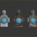 Three Vintage Metal Lanterns With Classic Design And Reflective Bases