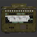Vintage Military Style Portable Computer With Map Display And Control Buttons 3d model