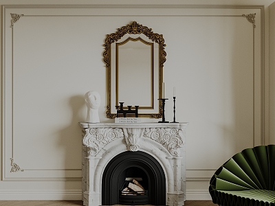 French Fireplace 3d model