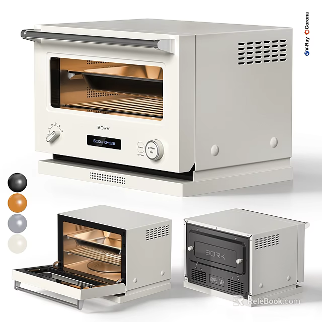 Modern Design Kitchen Appliances Oven with Multiple Colors Sleek Style and Home Use 3d model 