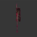 Traditional Handcrafted Tool Featuring Long Wooden Pole Netted Section And Ornate Details