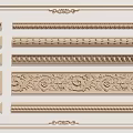 Decorative Gypsum Molding With Ornate Patterns And Various Carved Designs For Interior Use