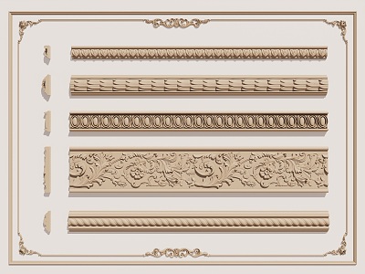 Jane Europe plaster line plaster line top corner line 3d model