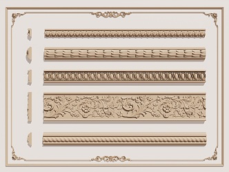 Jane Europe plaster line plaster line top corner line 3d model