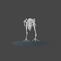 Detailed Bird Skeleton 3D Model with Anatomical Details and Standing Pose