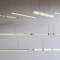 Modern Linear Pendant Lights Design With Metal And Crystal Elements For Interior Spaces