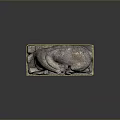 Artistic Reclining Stone Horse Sculpture With Intricate Texture And Solid Base