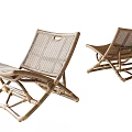 Rattan Folding Leisure Chair Modern Outdoor Design with Comfortable Seating and Portable Frame