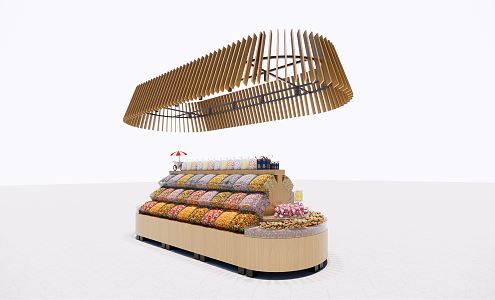 modern shelf supermarket shelf 3d model