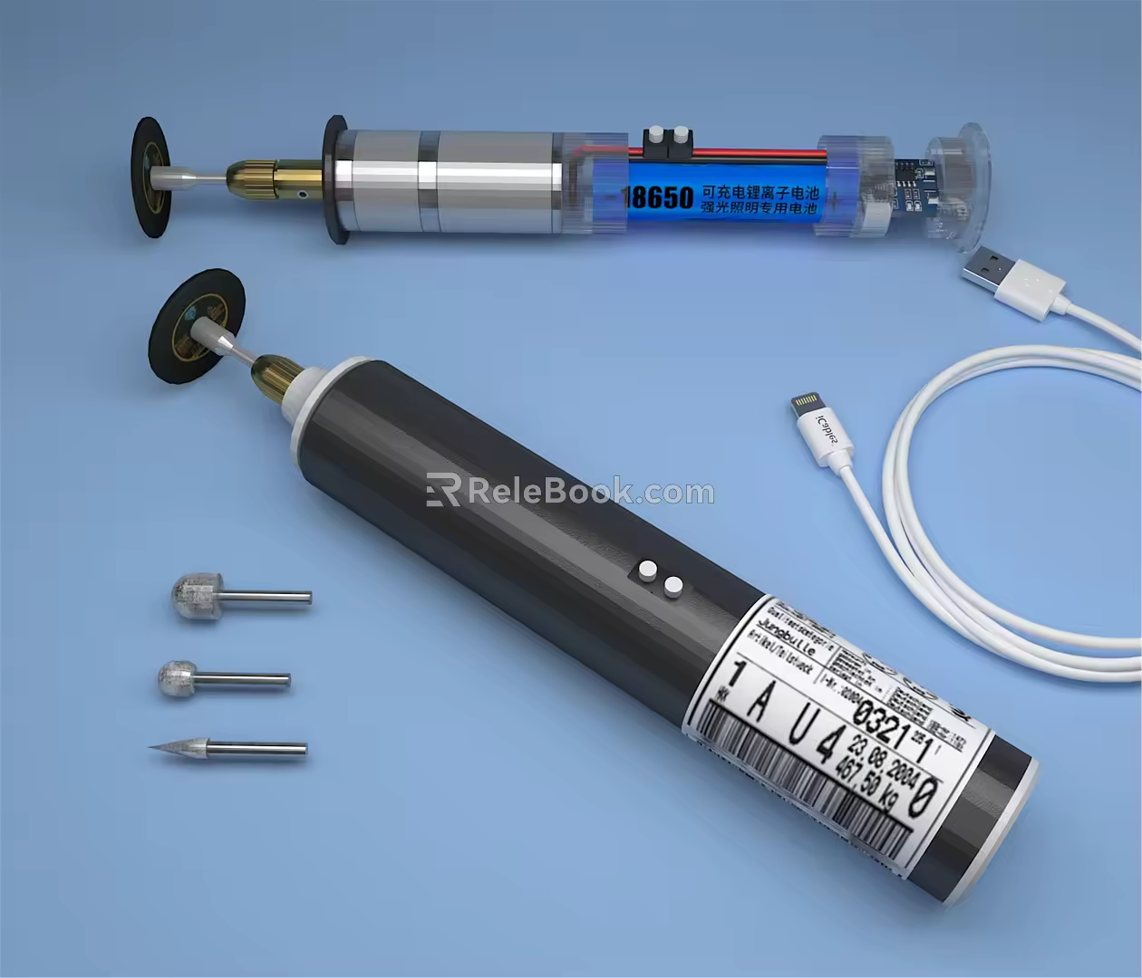 Modern screwdriver boiling spark electric screwdriver 3d model