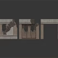 Classical Stone Portico Structure With Stairs Columns Glass Door And Railing