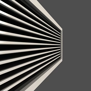 Central air conditioning air outlet return air outlet ABS black and white strip 3d model