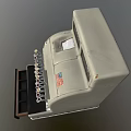 Vintage Commercial Cash Register With Open Drawer Digital Display And Keypad Features