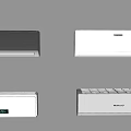 Modern Wall Mounted Air Conditioner Fans With Various Styles And White Silver Finishes