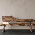 Natural Wooden Shoe Bench With Rustic Design And Books On Top Light Wall Dark Floor