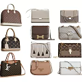 Stylish Women's Handbags Shoulder Bags And Crossbody Bags With Brand Logos And Chain Details