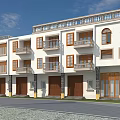 Modern Multi Story Buildings With White Gray Exterior Along Residential Street
