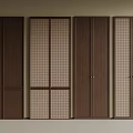 Modern Wardrobe Door Designs With Wooden Panels And Lattice Patterns