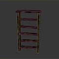 Wooden Shelf With Multiple Tiers And Natural Wood Finish Design