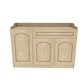 Light Wooden Storage Cabinet With Panel Doors And Drawer Design