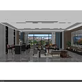 Modern Elegant Open Plan Living And Dining Room Interior Design With Cozy Furnishings And Large Windows