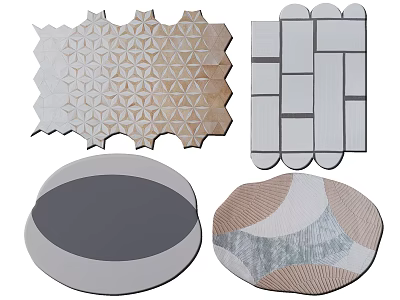 Decorative Inflatable Models With Various Geometric Shapes And Textured Patterns 3d model