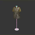 Black and White Zebra Print Short Sleeve Dress on White Standing Hanger with Gray Background