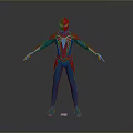 Spider Man 3D Model With Red And Blue Suit In Standing Pose