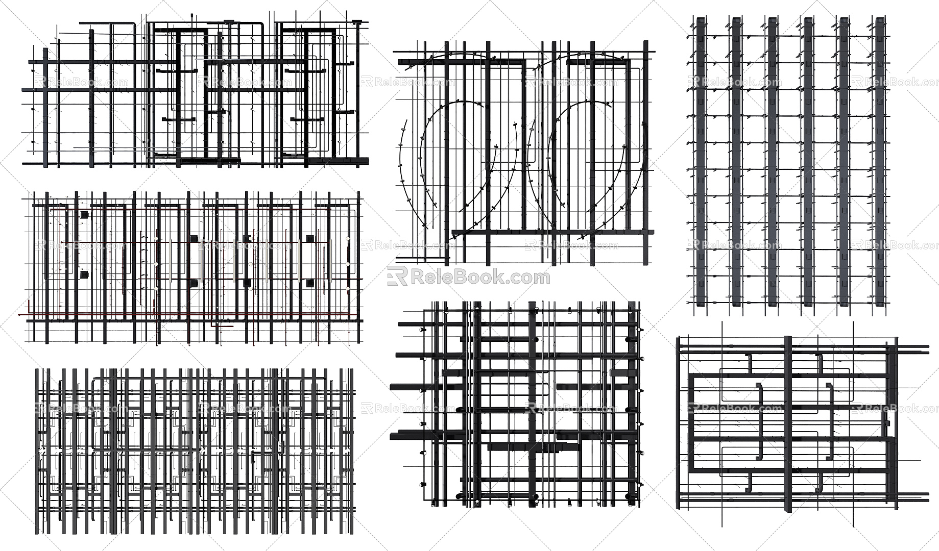 Industrial LOFT pipe pipe ceiling combination 3d model