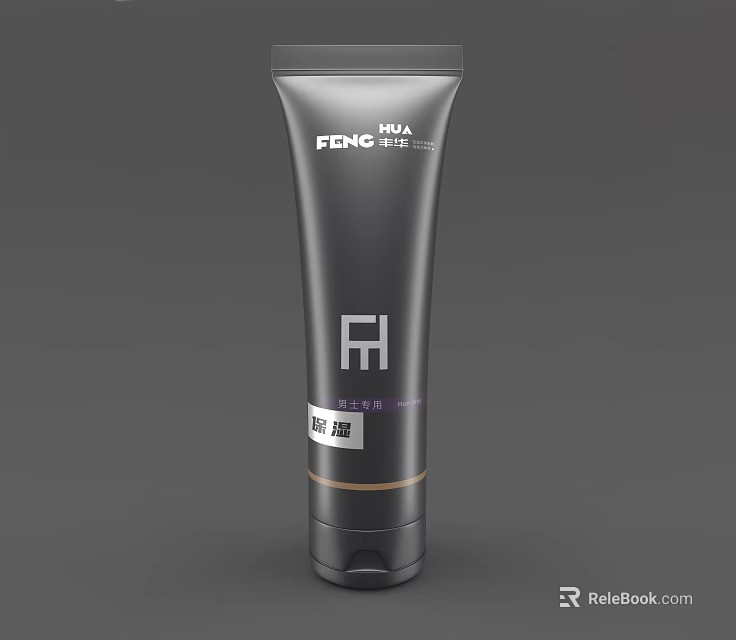 FENG HUA Face Balm Cosmetic Skincare Product In Black Tube Design 3d model 