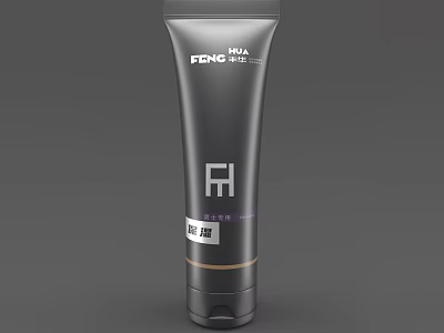 FENG HUA Face Balm Cosmetic Skincare Product In Black Tube Design 3d model