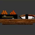 Assorted Fresh Sushi Platter With Various Fish Rolls And Soy Sauce On Wooden Tray