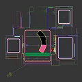 Modern Home Decorative Ornament Combination With Display Shelves Vinyl Records And Artwork