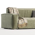 Modern Multiplayer Sofa Genium Square Arm Loveseat Sofa Square Arm Sofa 3d model