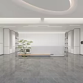 Modern Public Office Interior With Desks Office Chairs Green Plants And Pendant Lights