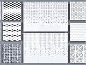 Punched aluminum plate 3d model