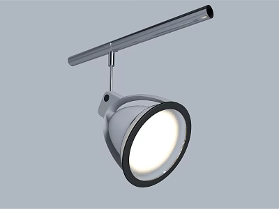 Modern Track Mounted Downlight Spotlight With Adjustable Head And White Light 3d model