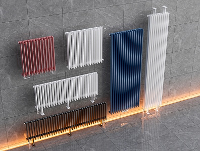 Radiator heater radiator electric heater heating plate heater vertical radiator 3d model