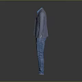 Men's Fashionable Light Blue Blazer With Blue Shirt And Blue Jeans Ensemble