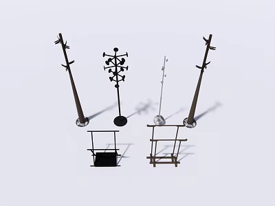 Various Design Clothing Racks For Home Wardrobe Organization And Storage 3d model